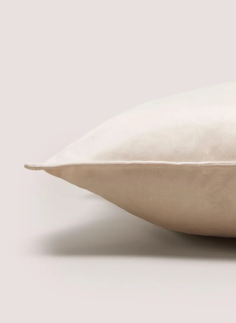 Matalan Beige Plain Velvet Cushion